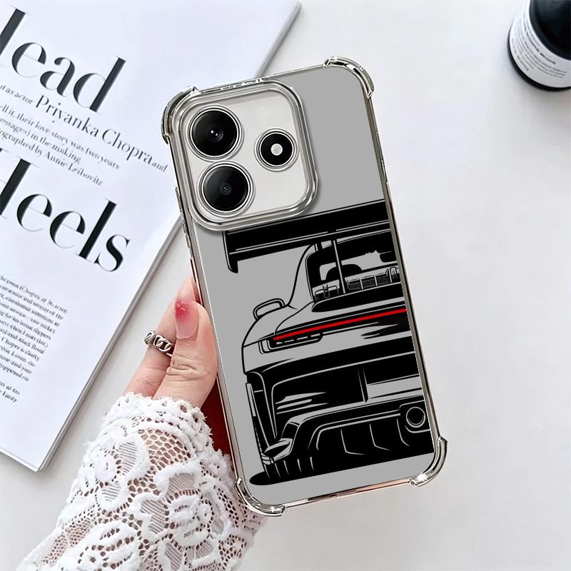 Super Sports Car Simple Desgin Soft Phone Case For Xiaomi Redmi Note 14 15 Pro Plus 13 12 11S 11T 5G 10 9S 9 Plating Anti-Fall F