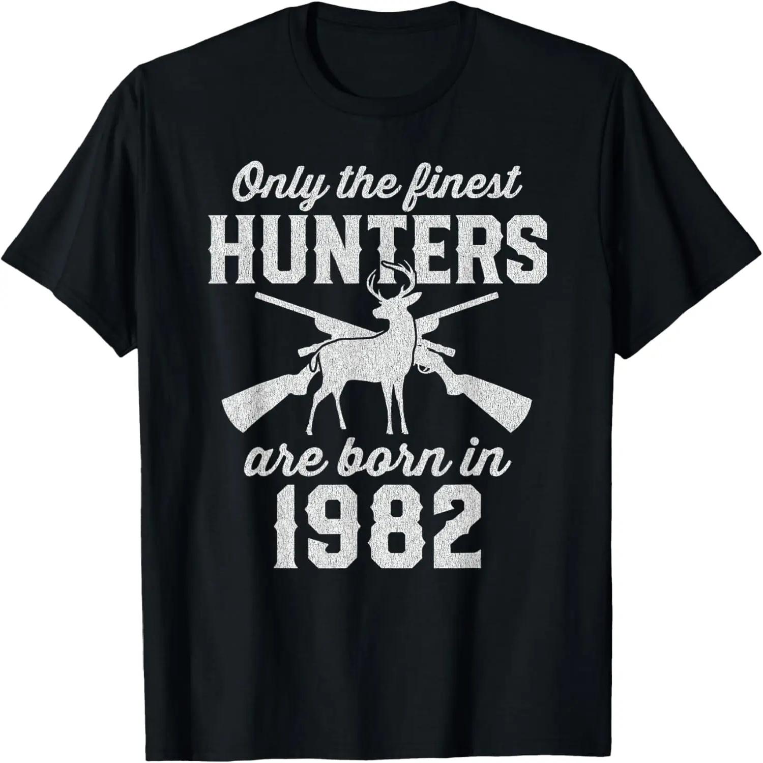 Футболка на 42-й день рождения, охотник на оленей, охота на оленей 1982 XXXXXL чёрный