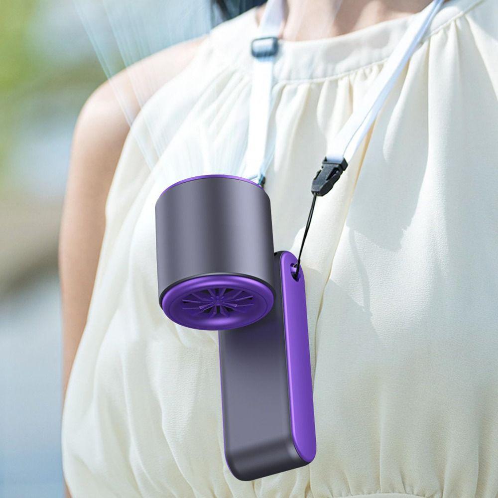 LED Display Portable Fan Powerful Handheld Electric Fan Practical Quiet Fan  Bedside Use