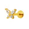 G23 Titanium Threadless Piercing16G/18G/20G  Heart Shape Flower Push Pin Labret Lip Ring Stud Piercing Earring Zircon