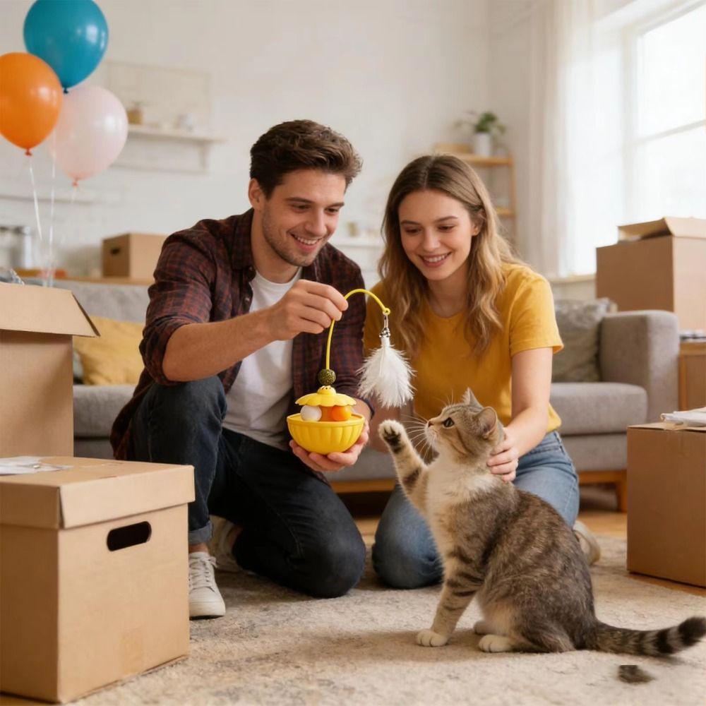 With Bells Cat Teaser Toy Long Pole Interactive Cat Toy Treat Dispenser  Daily Entertainment