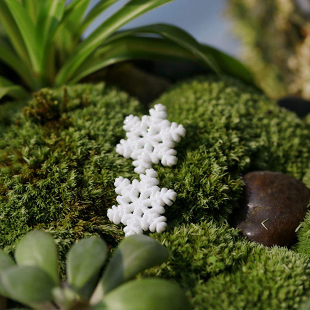 10Pcs New Craft Accessories Resin Decor Landscape Ornament Snowflake Christmas Decoration Plant Pot