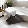 Faux Leather Tissue Holder Decorative Tissue Box Cover Pyramid Tissue Box Case Tabletop Tissue Dispenser