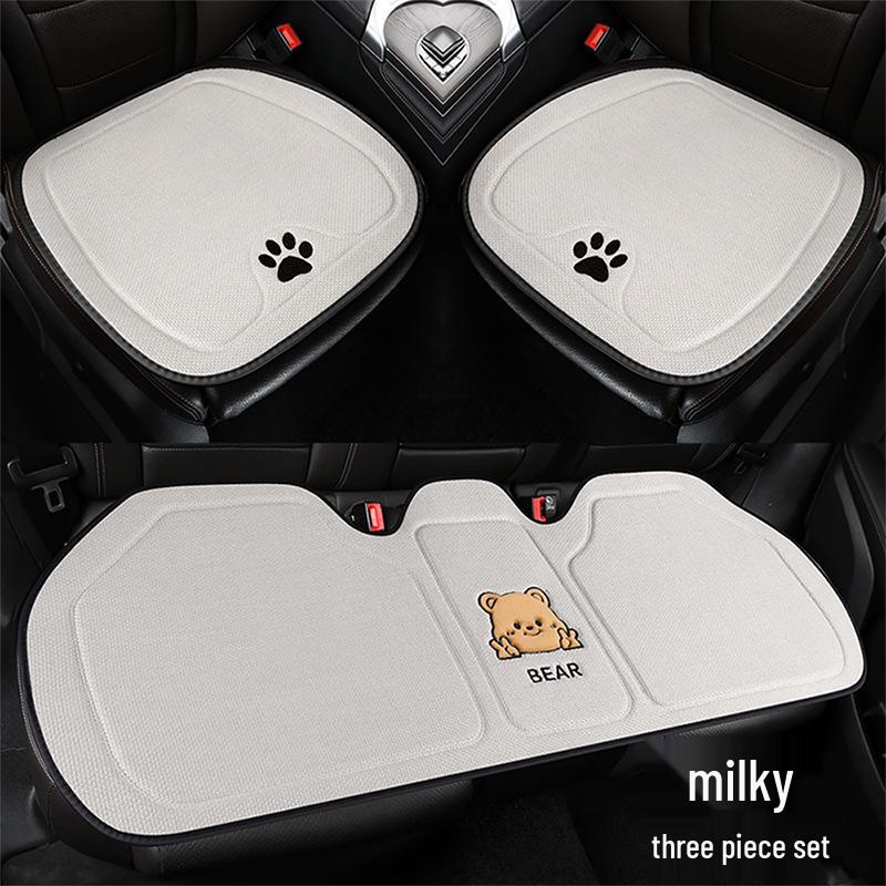 Universal Bieye Bear Cartoon Car Seat Cushion, Cotton & Linen, for All Seasons - Fits Buick Verano, Blue 6 Regal