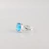 Swiss Blue Topaz Gemstone 925 Sterling Silver Handmade Jewelry Designer Ring For Girlfriend RR-75-13