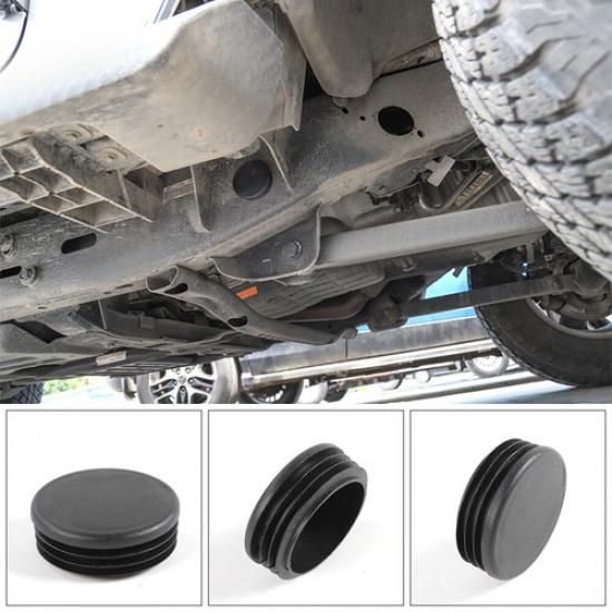 Car Chassis Frame Hole Cover Plug Accessories for Jeep Wrangler JL JT 2018+Black