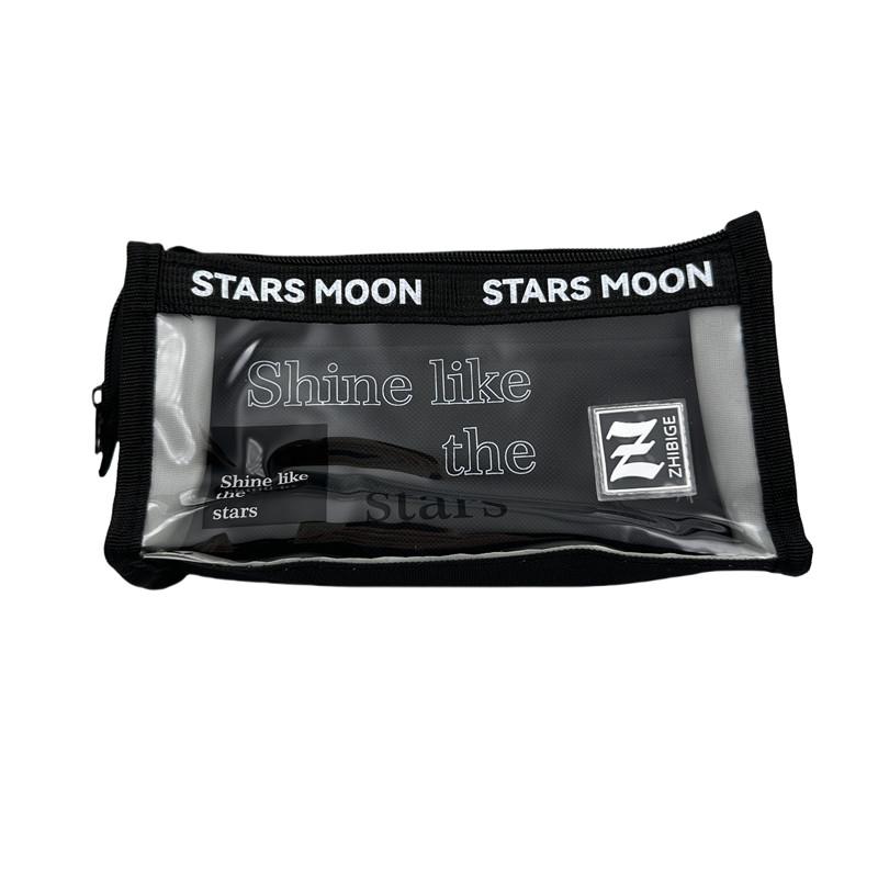 

Triangle Transparent Pencil Case Large Capacity Pen Bag Minimalist Design Storage Pouch for Students Stationary