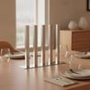 5 Pieces Slim Slender Metal Tabletop Vase Modern Tall Square Tube for