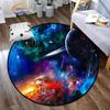 Space Universe Vector Ufo and Many Planets In Galaxy Round Bedroom Floor Mat Cosmos  solar system pattern Decoration Carpets