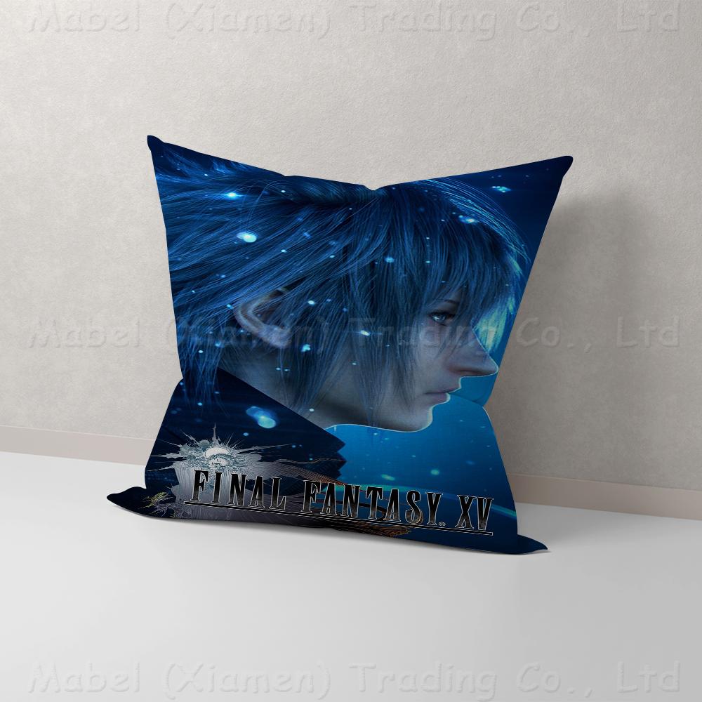 Final Fantasy Game Series Personalized Picture Text Home Decorative Pillows Household Gifts 45x45cm