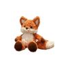 Plush Stuffed Fox Toy Soft Animal Plushie Sitting Fox Doll with Textured Fur and Detailed Features for Kids and Collectors