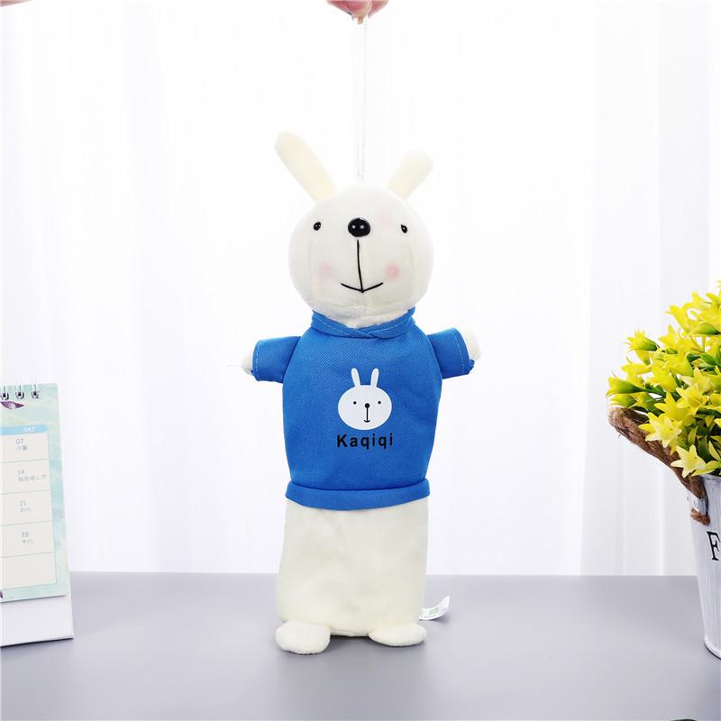 

1 Pcs Kawaii Rabbit Pencil Case Cartoon Plush Toy Pencil Bag For Kids Gift Creative Stationery Pencil Pouch Bag School Supplies темно-синий