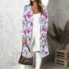 Plus Size Women Long Sleeve Open Front Loose Outerwear Casual Fashion Cardigan Jacket