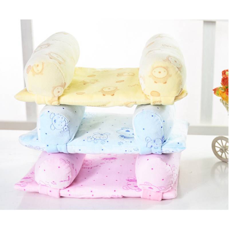 Baby Infant Memory Foam Pillow With Pure Cotton Fabric For Newborn Head Shaping Support