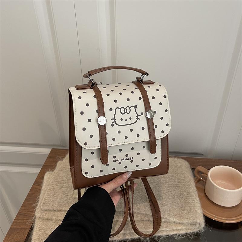 

Women s bag new fashion polka dot versatile trend color matching simple commuting daily casual backpack
