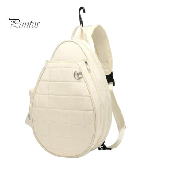 

Сумка для теннисных ракеток для путешествий Большая вместимость Вмещает 2 ракетки Карман для мокрых/сухих вещей Водонепроницаемый Регулируемый мягкий плечевой ремень Рюкзак для теннисных ракеток бежевый