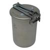 Titanium Pressure Cooker Pot 1800ml Camping PFAS-Free No Coating Grade 1 Ultralight Rice Cooker with Locking Lid for Backpackin