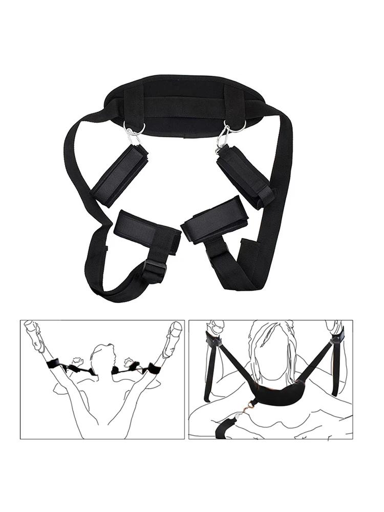 Adult Game Restraints Fetish Erotic Sex Toys For Couples Women Bandage Slave Collars Obedience Handcuffs Master Bondage Kit