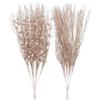2Pcs Glitter Branches Christmas Tree Decoration Artificial Flowers for Home Fake Flowers Xmas Ornaments New Year Party Decortion