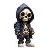 Skeleton Statue, Horror Movie Garden Dwarf, Halloween Skeleton Statue Decoration Set Cute Skeleton Resin Interior Decoration