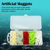 2cm/0.79" 100pcs Mealworm Soft Bait  Mini Soft Maggot Baits Mixed Fishing Lures Silicone Bionic Bread Worm Lure