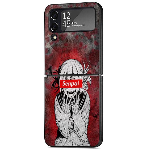 

Чехол для Samsung Galaxy ZFlip Z Flip 4 Z Flip 3 5G ZFlip3 zflip Flip4, черный роскошный чехол My Hero Academia Toga Himiko, чехлы Samsung Z Flip 5G
