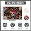 Sugar Skull Colorful Flowers Mexican Style Dia De Los Muertos Placemats Set of 4 Day of The Dead Table Mats