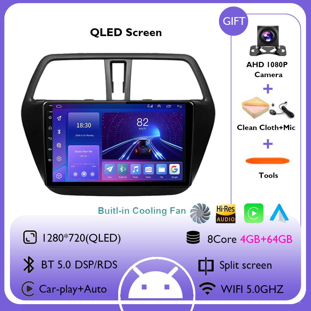 Android 14 Car Radio For Suzuki SX4 S-Cross 2014 2015 2016 2017 Multimedia Player Stereo GPS WIFI+4G wireless Carplay Auto video