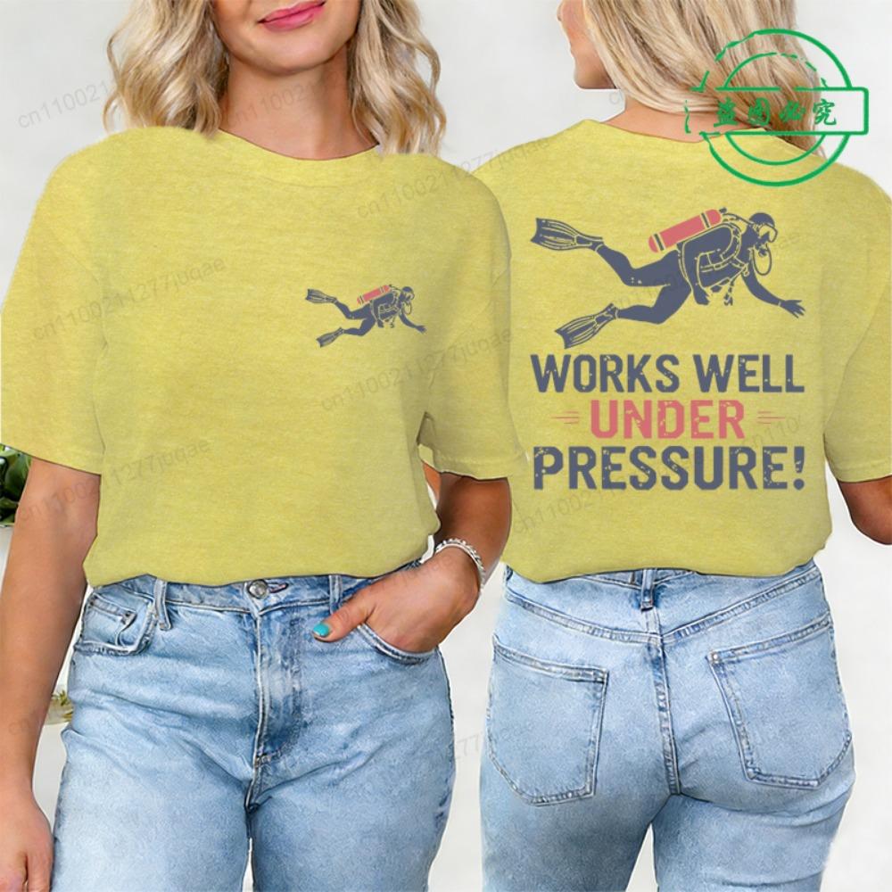 Scuba Diving T-Shirts, Fashion Scuba Diver Gift Graphic Tees, Summer Short Sleeve O Neck Tee Tops for Birthday Shirt Clothing