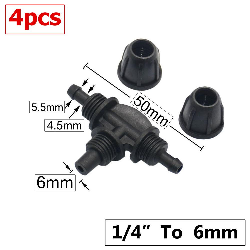 

Garden Hose Connectors 1/4 Barb Tee With Lock Nut Micro Drip Irrigation System Misting Nozzle Garden Spray Cooling Sprinkler