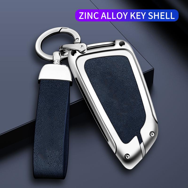 Zinc Alloy Leather Car Key Case For Bmw X5 X3 X1 X6 X7 1 3 5 6 7 Series G20 G30 G11 F15 F16 G01 G02 E39 E46 Car Key Case