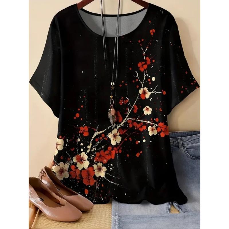 3D Printed Fashion Women's T-shirt Summer Breathable Versatile Casual Trend