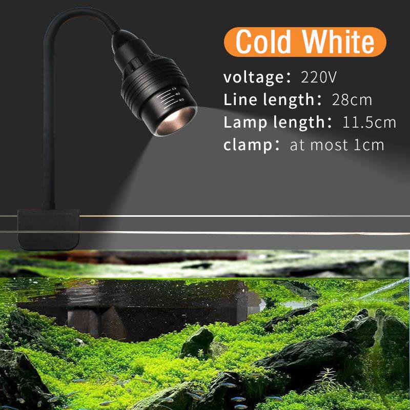 Лампа для аквариумной травы, зум-прожектор, специальный дополнительный свет для растений, полноспектральная лампа для роста 7W&US