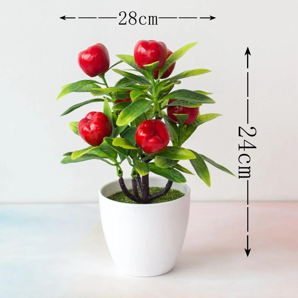 Artificial Plants Bonsai Small Fruit Tree Potted Bonsai Simulation Decor Artificial Ornaments Artificial Plant Bonsai Home Decor