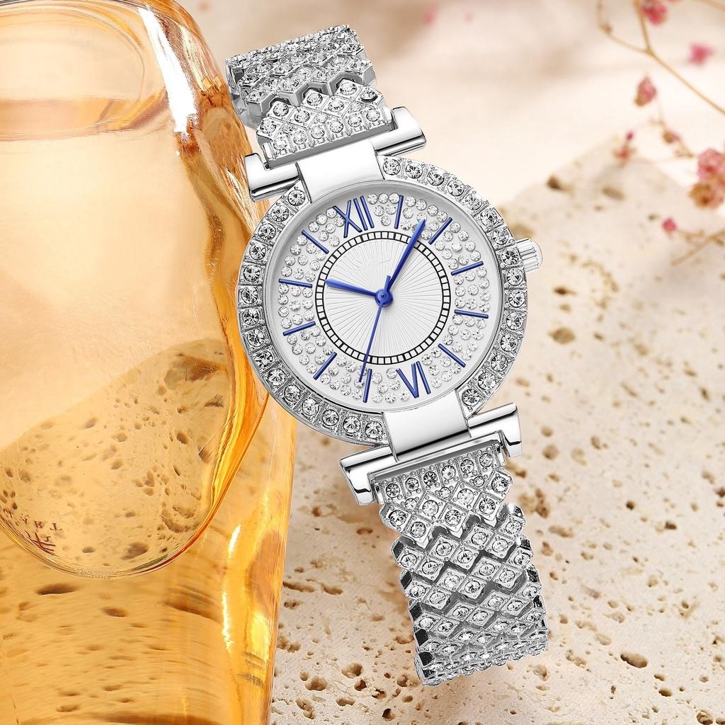 Trendy Women's Quartz Watch With Starry Bracelet Fashionable Lady's Wristwatch For Casual Style Customizable)