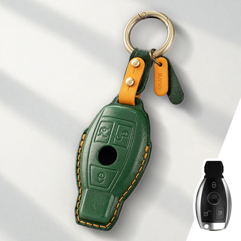Genuine Leather Protector for Mercedes Benz A C E S G Class CLA GLE GLB GLS AMG Maybach Key Case Cover Fob