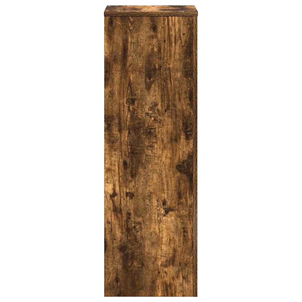 Plant Stand Smoked Oak 33x33x100 cm Wood Based Material