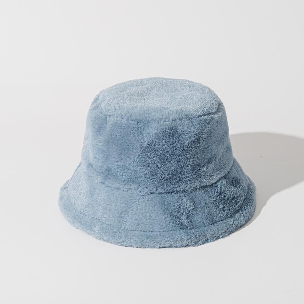 Nieuwe Winter Imitatie Konijnenbont Emmerhoed Mode Dames Dik Warm Vissershoed Effen Kleur Heren Zacht Fluweel Bontachtige Panama Hoeden