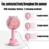 USB Mini Handheld Fan Cooler Portable Small Charging Fan Mini Desktop Charging Silent Dormitory Office Student Gift Long-lasting