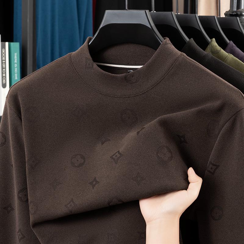 

2025 Men s Autumn Long Sleeve Casual Round Neck Hoodie - Trendy, Versatile, and Warm 4XL кавовий