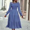 Women's Casual Fashion Sexy Slim Fit Long Sleeve Mid Length With Waist Closed Dress