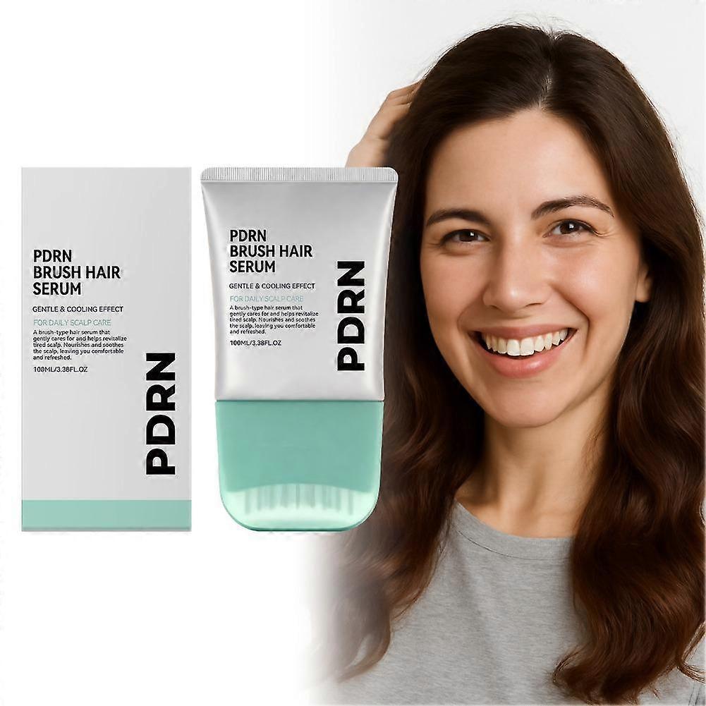 Siero per Capelli con Pennello PDRN alla Cheratina ed Estratti Vegetali per la Riparazione dei Capelli Danneggiati, 100ml