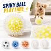 Durable Dog Ball Toy with Spiked Surface Interactive Chew Toy for Pets Suitable for Fetch and Self-Play Activities
