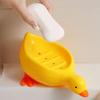 Yellow Duck Shape Soap Box Cartoon Soap Dish Drainable Soap Holder Soap Container Soap Dish For Tray Bathroom Accessories