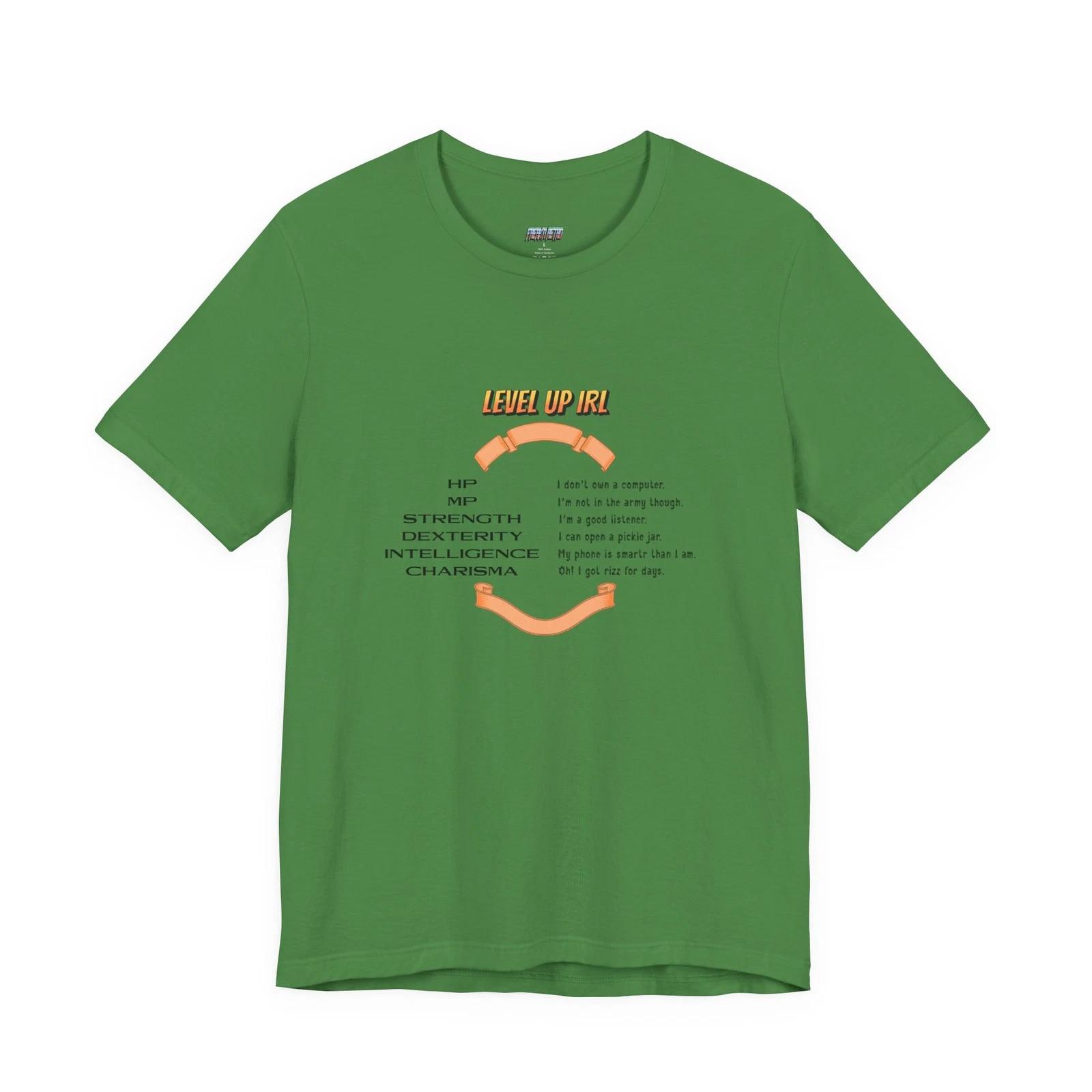 Level Up IRL RPG Stat T-shirt S