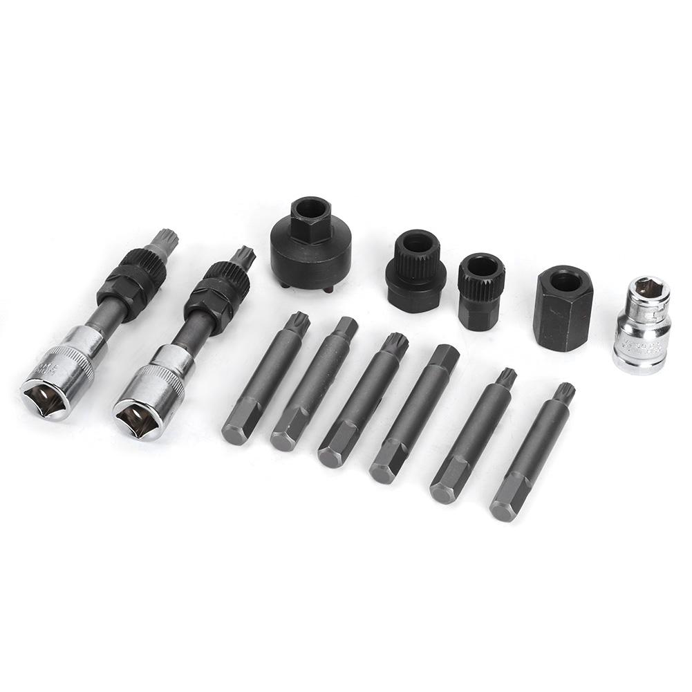 13 szt. Zestaw nasadek do demontażu koła pasowego alternatora, zestaw narzędzi serwisowych do samochodów marki Ford