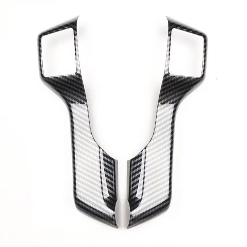 For TOYOTA 4Runner 4 Runner 2010-  CarbonFiber Steering Wheel Trim Direction Control Button Frame Cover Styling Accessories