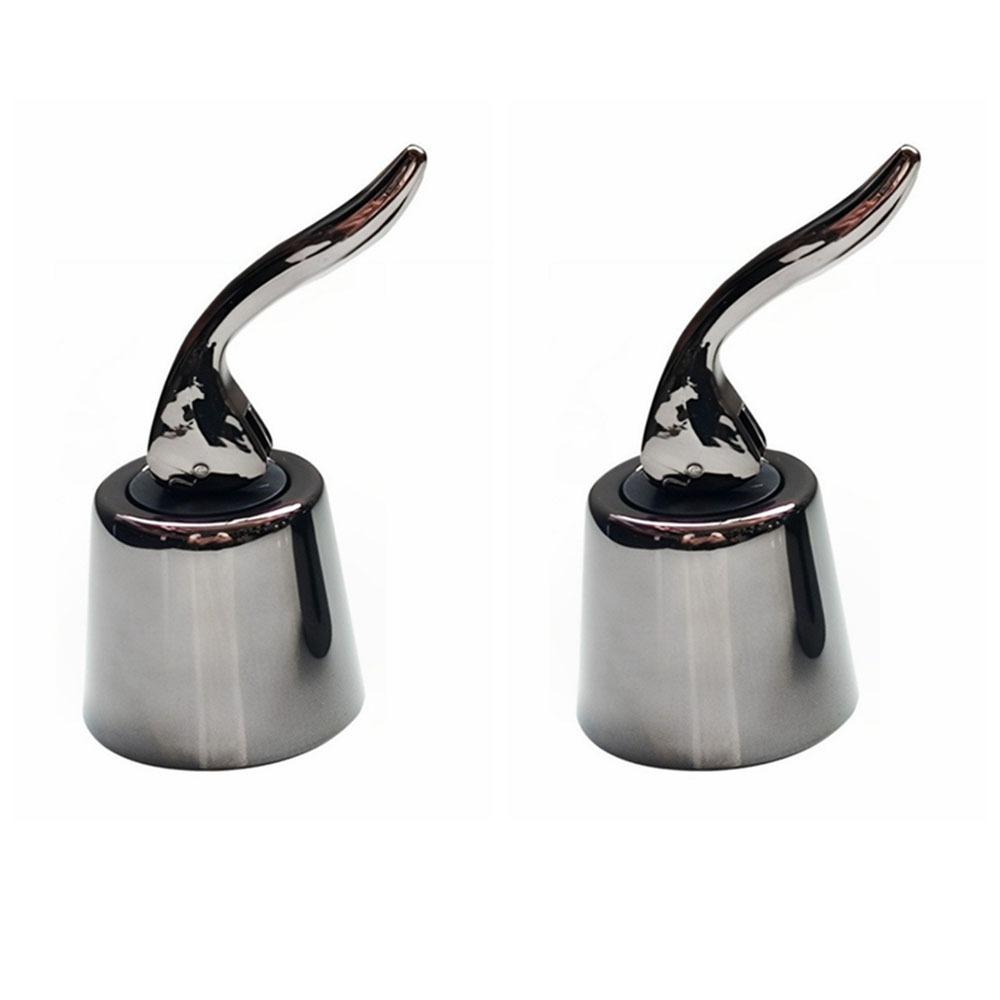 2pcs Creative Wine Saver Bottle Stopper Portable Vacuum Sealer Bottle Plug  for Wine Lovers