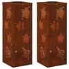 Solar LED Path Light 2 Pcs Rustic Weatherproof Steel