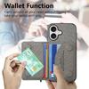 Zipper Wallet Card Holder RFID-blocking Magnetic Phone Case for iPhone 16 E 16 Pro Max 15 14 Plus 13 12 11 Bracket Stand Cover